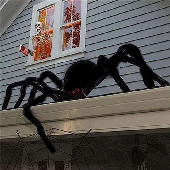 Halloween Spider Decor, Giant Spider Decorations Outdoor Halloween Decorations - Picture 2 of 8